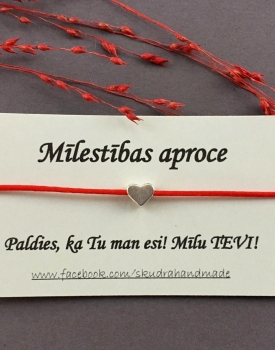 Mīlestības aproce "Sirds" sarkana